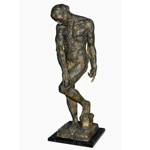 Adam Bronze Nude Male Statue by Rodin Reproduction Museum