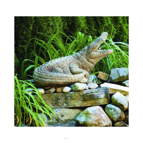 Alligator Plumped Water Feature Statue Large Piped Pons Sculpture