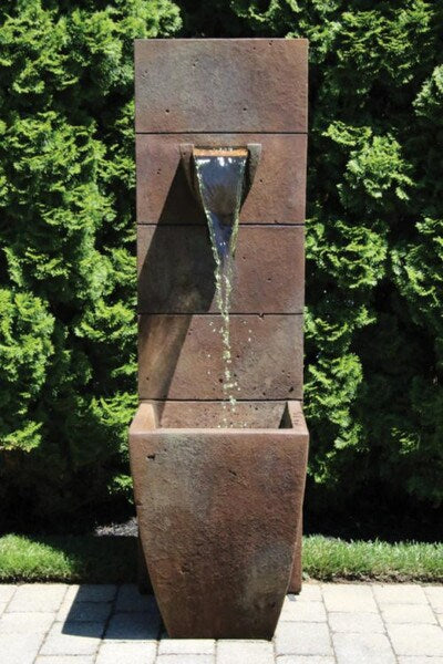 Anaconda Wall Stone Fountain Lighted Old World Design Tribal Artwork