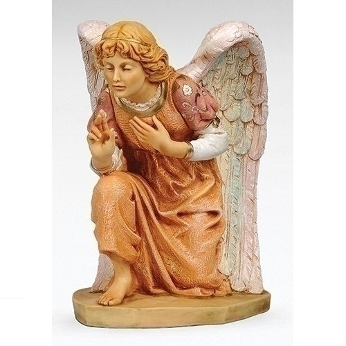 Angel Kneeling Statue By Fontanini