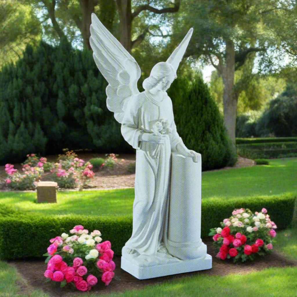 Angel With Roses 39" High