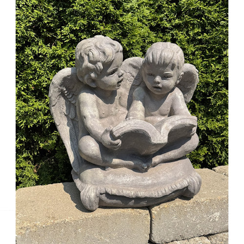 Angels Reading On Pillow Sculpture