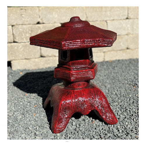 Asian Garden Lantern Pagoda Sculpture Stone 16" High