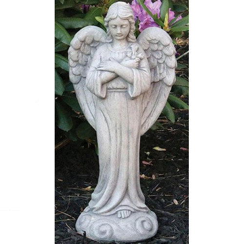Ava Angel with Roses Statue Memorial Statue Sculpture Cement Outdoor