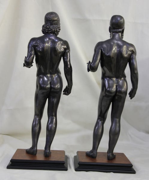 Reproductions Replicas Greek Warriors Riace statues back view Art