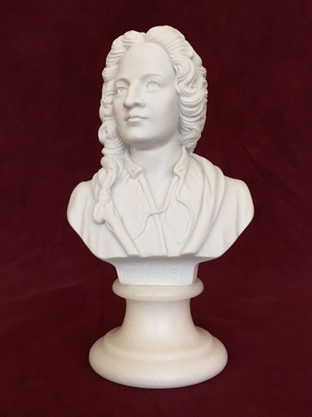 Antonio Lucio Vivaldi Composer Portrait Bust Sculpture View Head