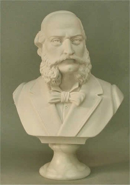 Offenbach Jacques Bust Statue French Composer Portrait Sculpture