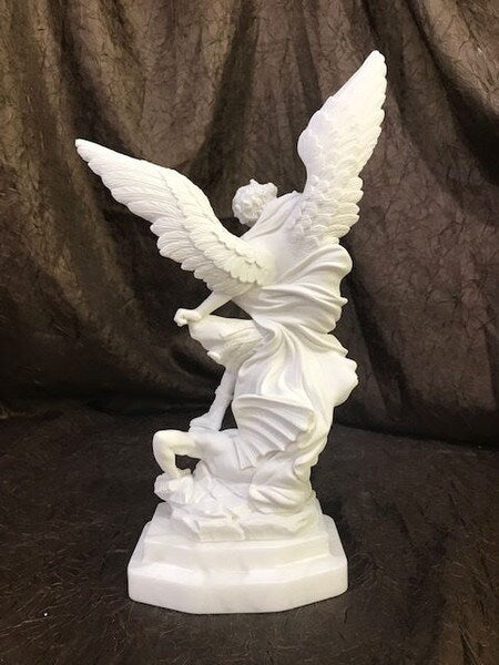 Saint Michael By Reni Marble Statue Slaying Satan Famous Sculpture