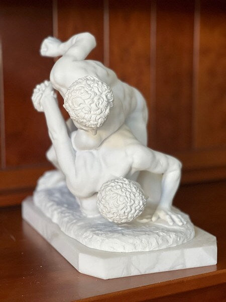 Wrestlers Marble Statue Florence Replica Ufffizi Gallery Sculpture Men