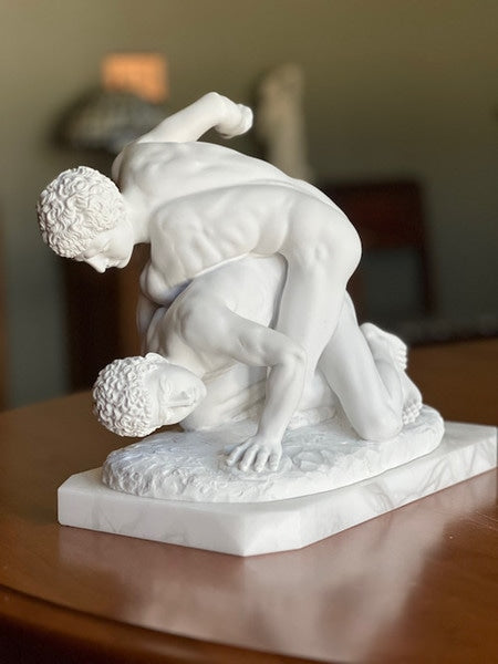 Wrestlers Marble Statue Ufffizi Gallery Sculpture Reproductions Lysippos