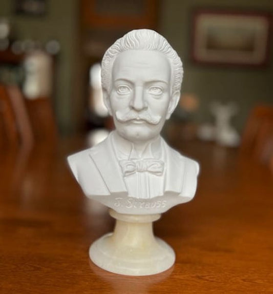 Johann Strauss Bust Marble Statue Portrait Sculptures Conductor Pianist
