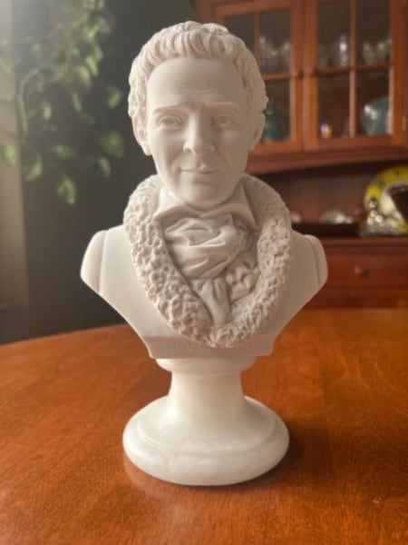 Jean-Jacques Rousseau Bust Statue Marble philosopher writer composer