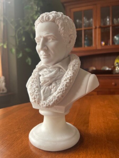 Jean-Jacques Rousseau Bust Statue Marble Portrait Head Composer