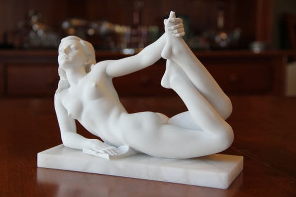 Lolita In Repose Statue Nude Woman Vladimir Nabokov Marble Sculpture