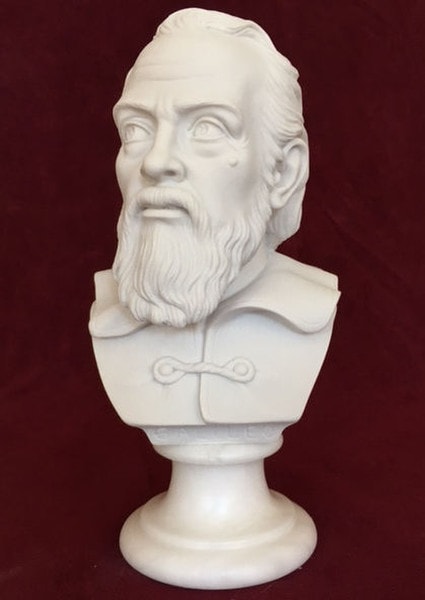 bust statue Head of Galileo the famed Italian astronomer physicist