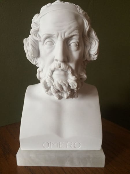 Homer Bust Marble Statue Greek Author Greek Sculpture Head Front