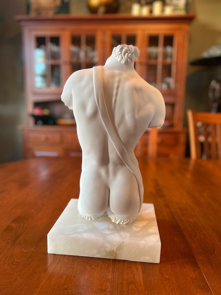 Classical David torso marble Michelangelo study statue body statuary