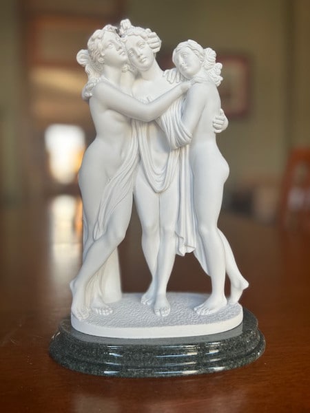 Three Graces Bathers sculpture by Antonio Canova sister goddesses