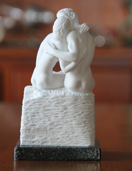 Rodin Kiss Sculpture Replica Museum of Art Decorative Statue Small