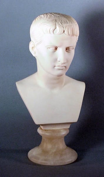 Caesar Augustus of Sculptural Bust Marble