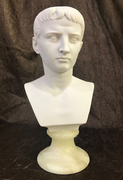 Caesar Augustus Young Bust Statue Roman Portriat Portrayal Head