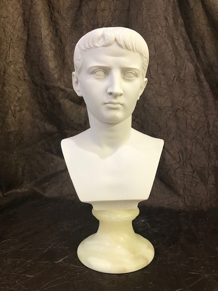 Caesar Augustus Young Bust Sculpture Emperor of the Roman Army