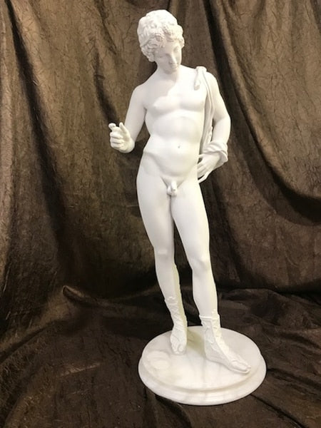Narcissus Statue found in Pompeii Replica Dionysus Dionysos Nude