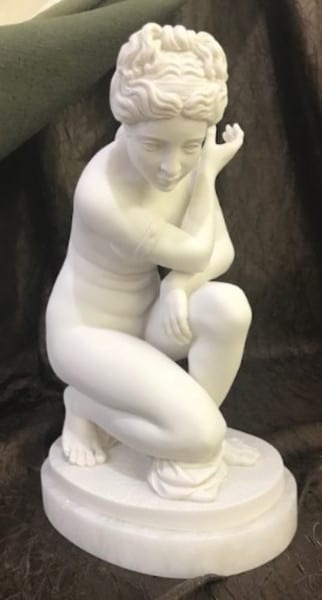 Venus on Jar Sculpture Crouching Aphrodite