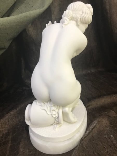 Venus on Jar Sculpture Crouching Aphrodite