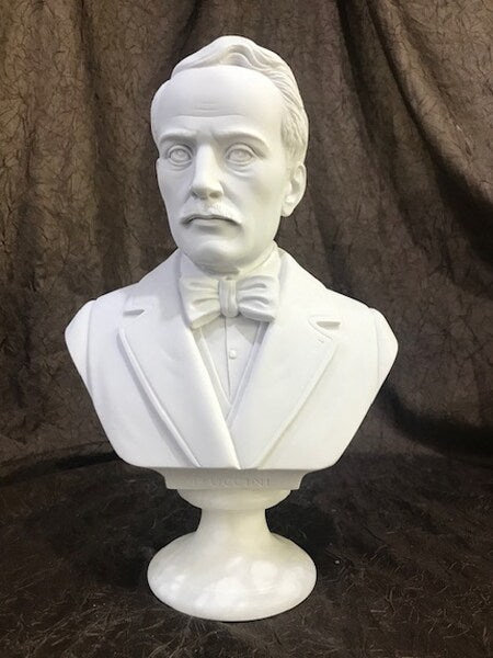 Bust of Puccini Giacomo Portrait Statue Marble Composer Opera