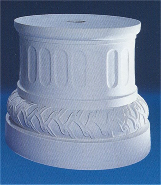 Base Round Carrara Marble Pedestal