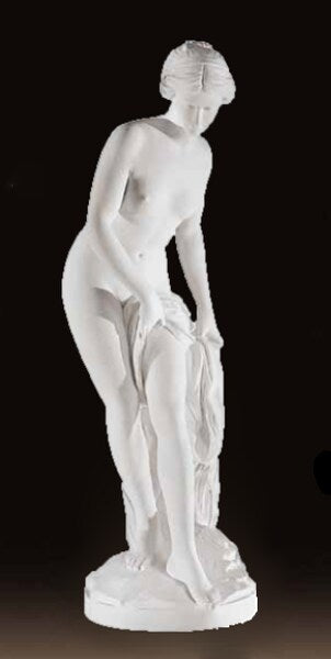 Carrara Marble Bather By Falconet Made in Italy Sculpture
