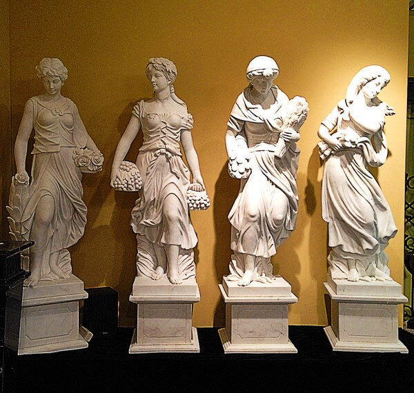 Four Season Life-size Set Marble Garden Statues