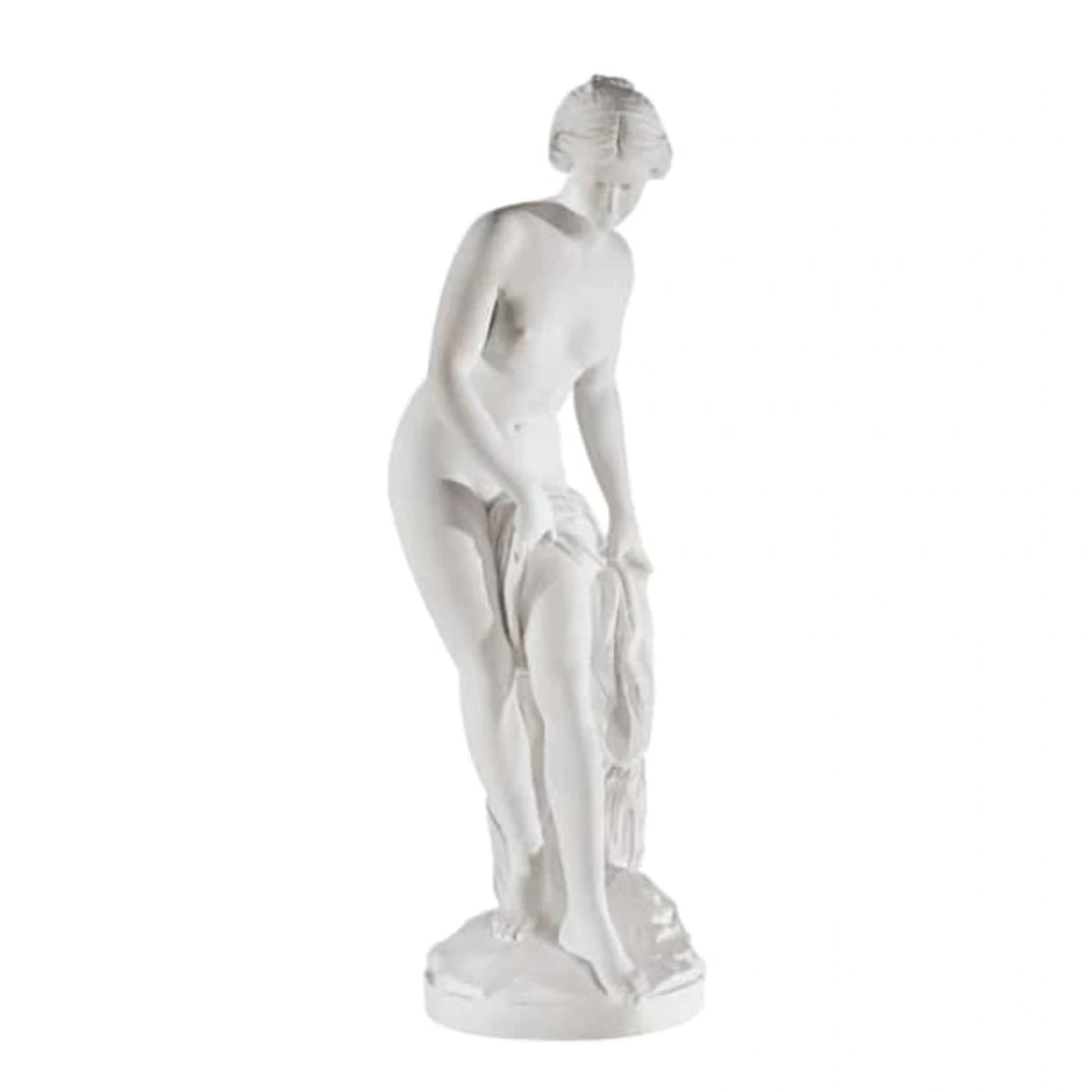 Carrara Marble Bather By Falconet Made in Italy Sculpture