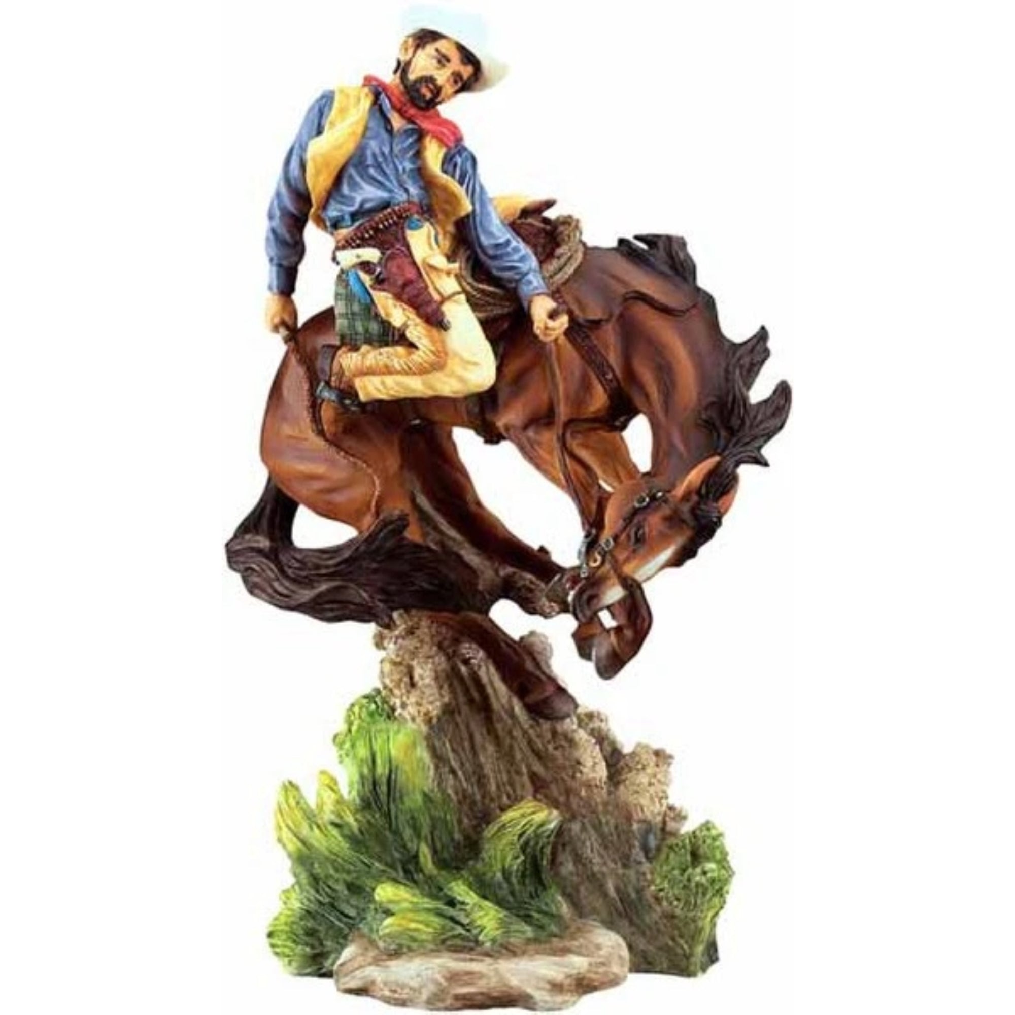 Plan De Découpe Vintage Bronco Buster - Cowboy à Cheval, Motif Neely Hall N°233