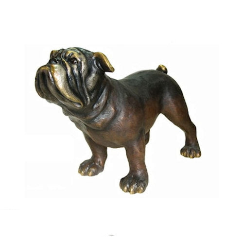 Bronze Bulldog Large Garden Mascot Memorial Statue