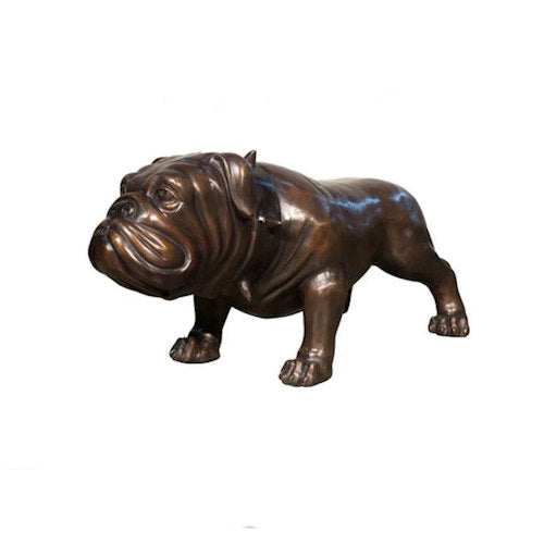 Bulldog Mascot Bronze Sculpture Fighting Bull Dog Large Scale Art