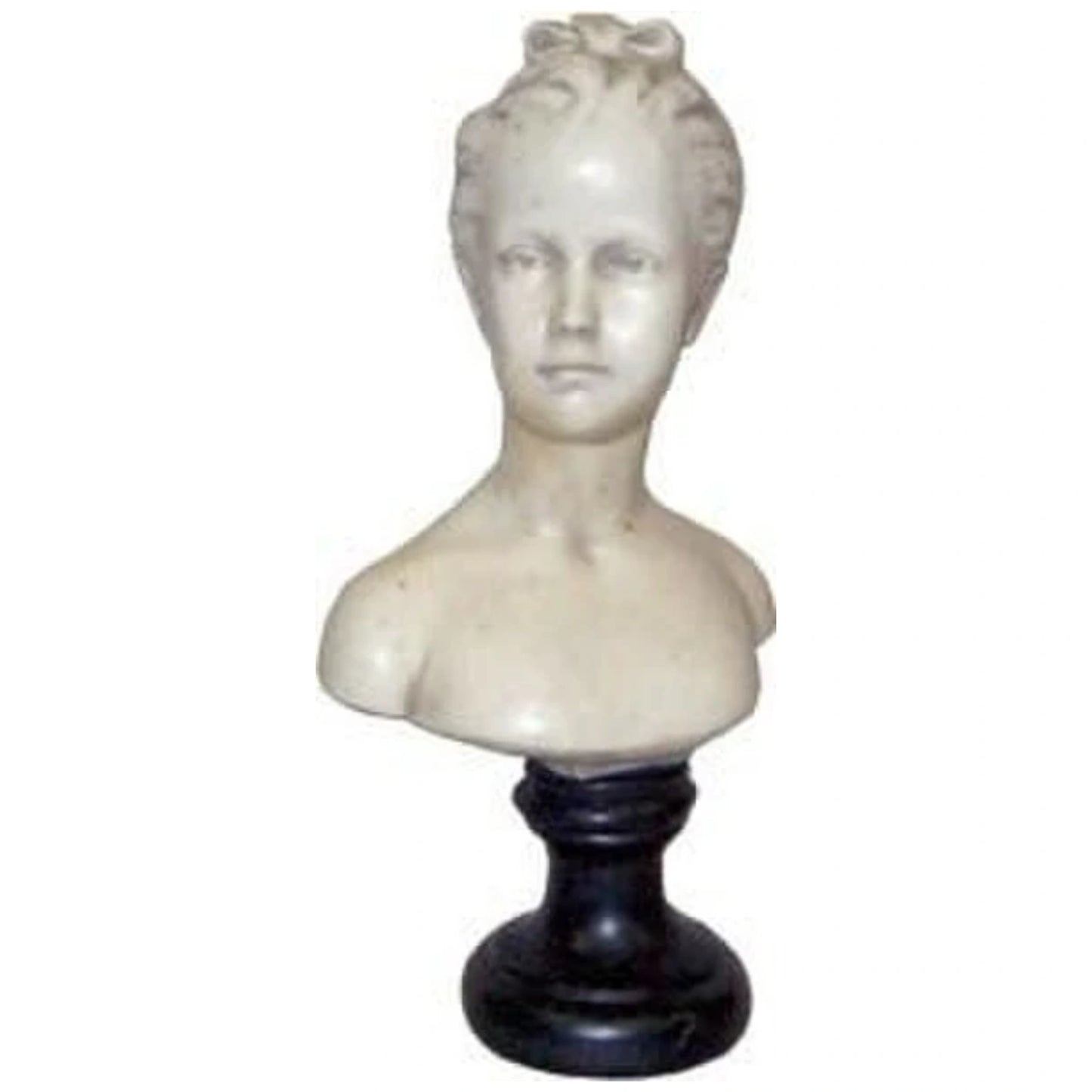 French Girl With Black Base table top Bust