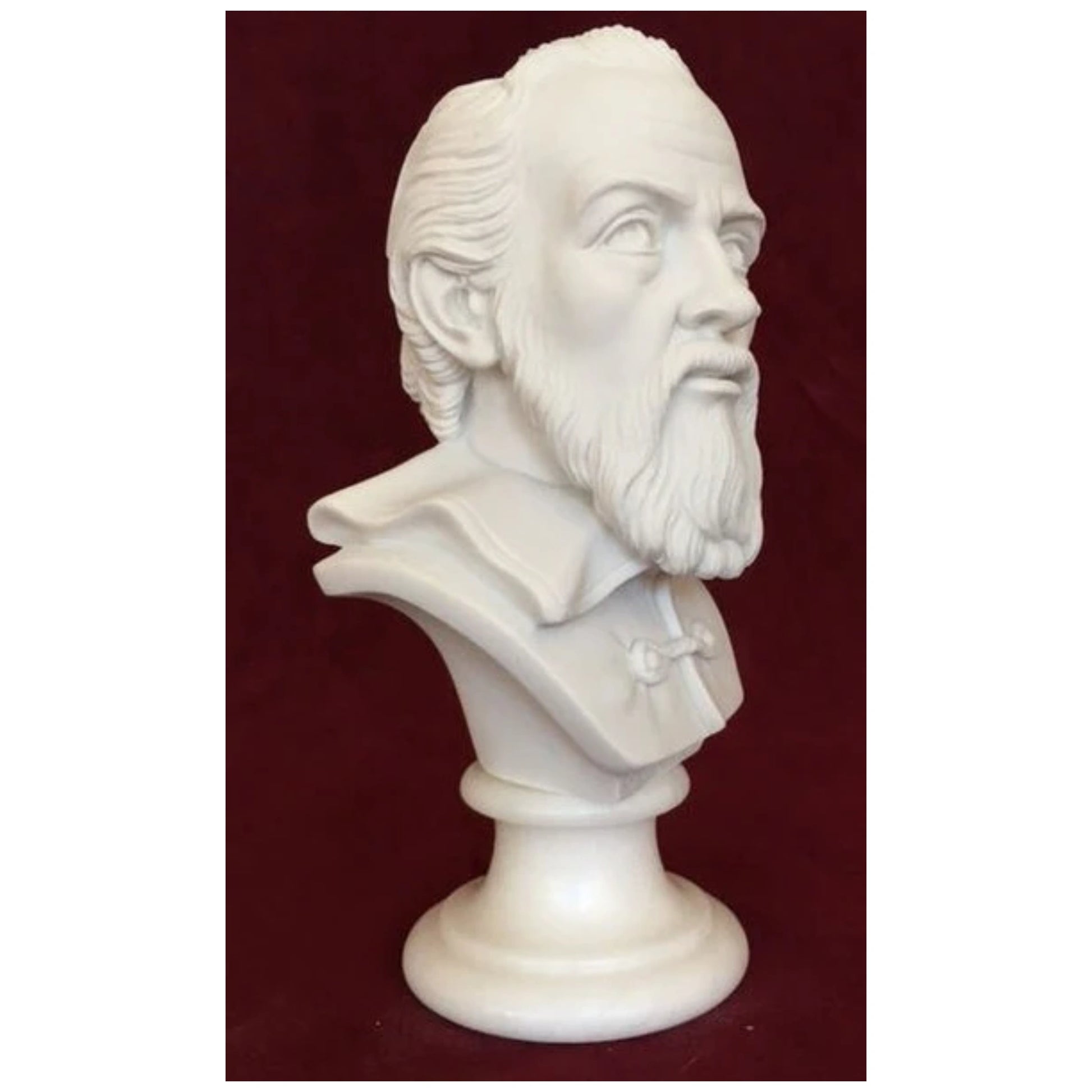 Bust sculpture of Galileo famed Italian astronomer mathematician