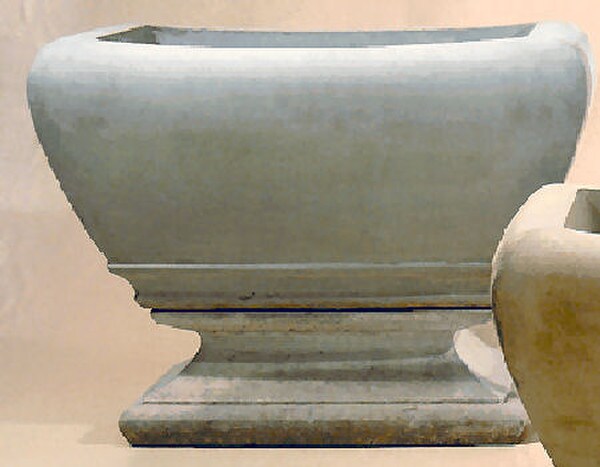 Monterey Modern Planter & Pedestal Concrete