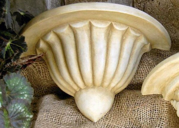 Fluted Brackets Concret Wall Decor Sculptural Versatil Size for Decorating