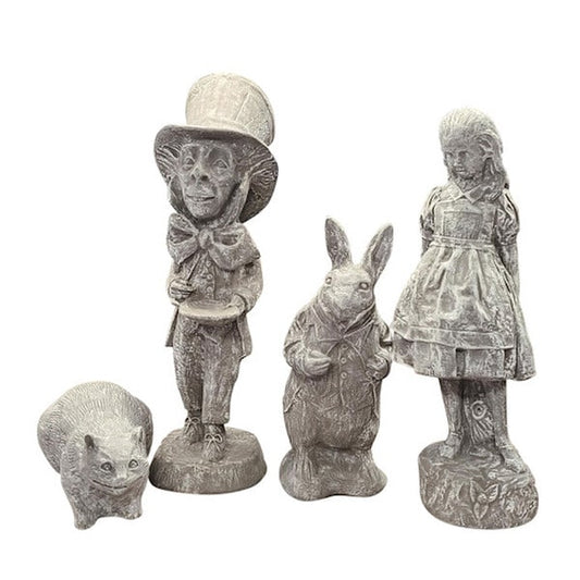 Alice In Wonderland Sculptures Garden Statues Mad Hatter Rabbit Cat