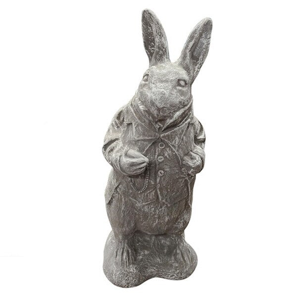 Alice In Wonderland White Rabbit Cement Statue Garden Sculpture