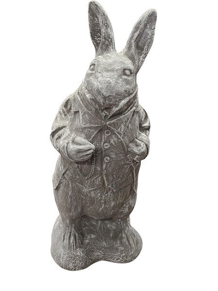 Alice In Wonderland White Rabbit Cement Statue Imp Late Sculpture