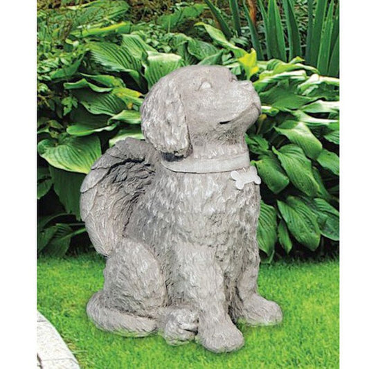 loyal canine companion with the Angelic Dog memorial statue Wings