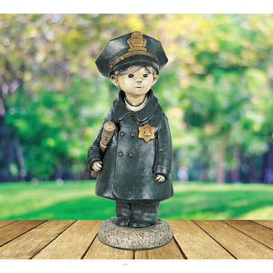 Henri studios classical sculpture cement little boy in Police officer uniform