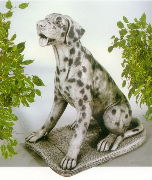Concrete Dalmatian Statue Center Piece Dog Fire Department Large