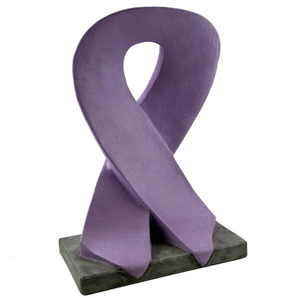 Lavender Ribbon Sculpture all cancers epilepsy foster care and elder abuse