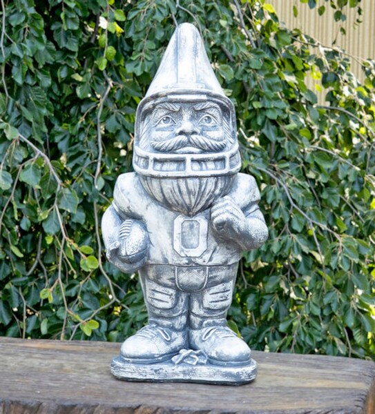 Football Garden Gnome MVP of whimsical garden cement concrete