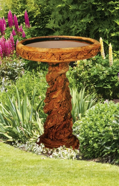 Grape Vine Birdbath Sculptural Motif Winery Themed Statuary Art